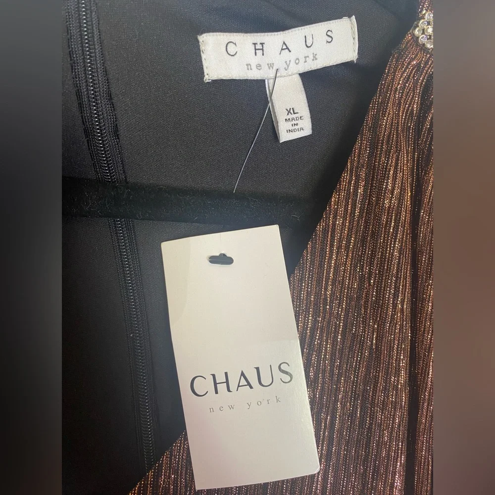 Chaus New York V-Neck Wide Leg Jumpsuit Size XL - Picture 7 of 8